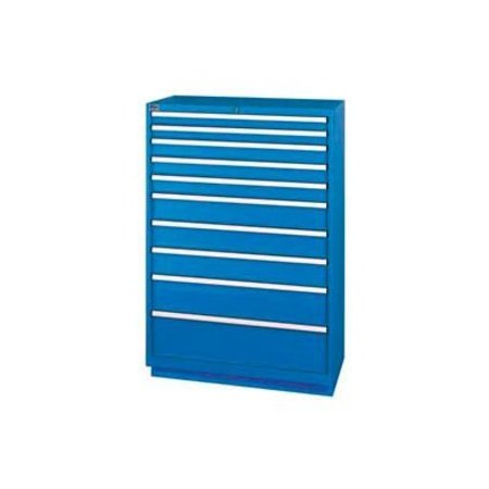 LISTA INTERNATIONAL ListaÂ 10 Drawer Shallow Depth Cabinet - Bright Blue, Keyed Alike XSHS1350-1002BBKA